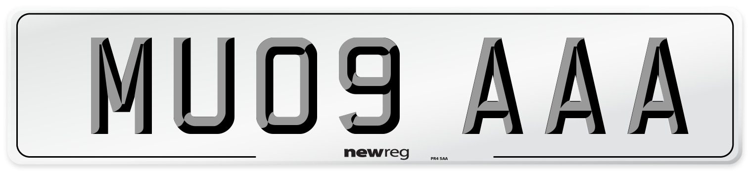 MU09 AAA Number Plate from New Reg